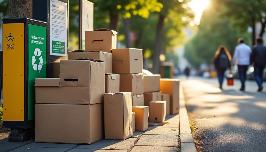 Où jeter les cartons de déménagement : guide pratique et écologique
