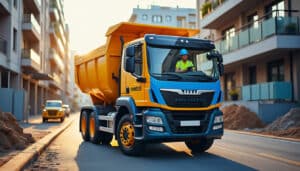 Camion benne petit : maniable et idéal pour chantiers urbains